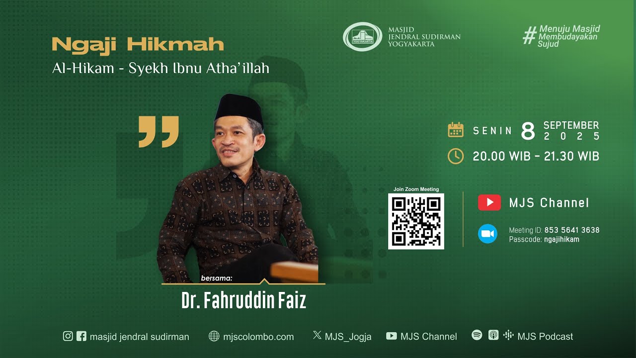 Ngaji Hikmah Al-Hikam | Pertemuan 8 | Dr. Fahruddin Faiz | Masjid Jendral Sudirman