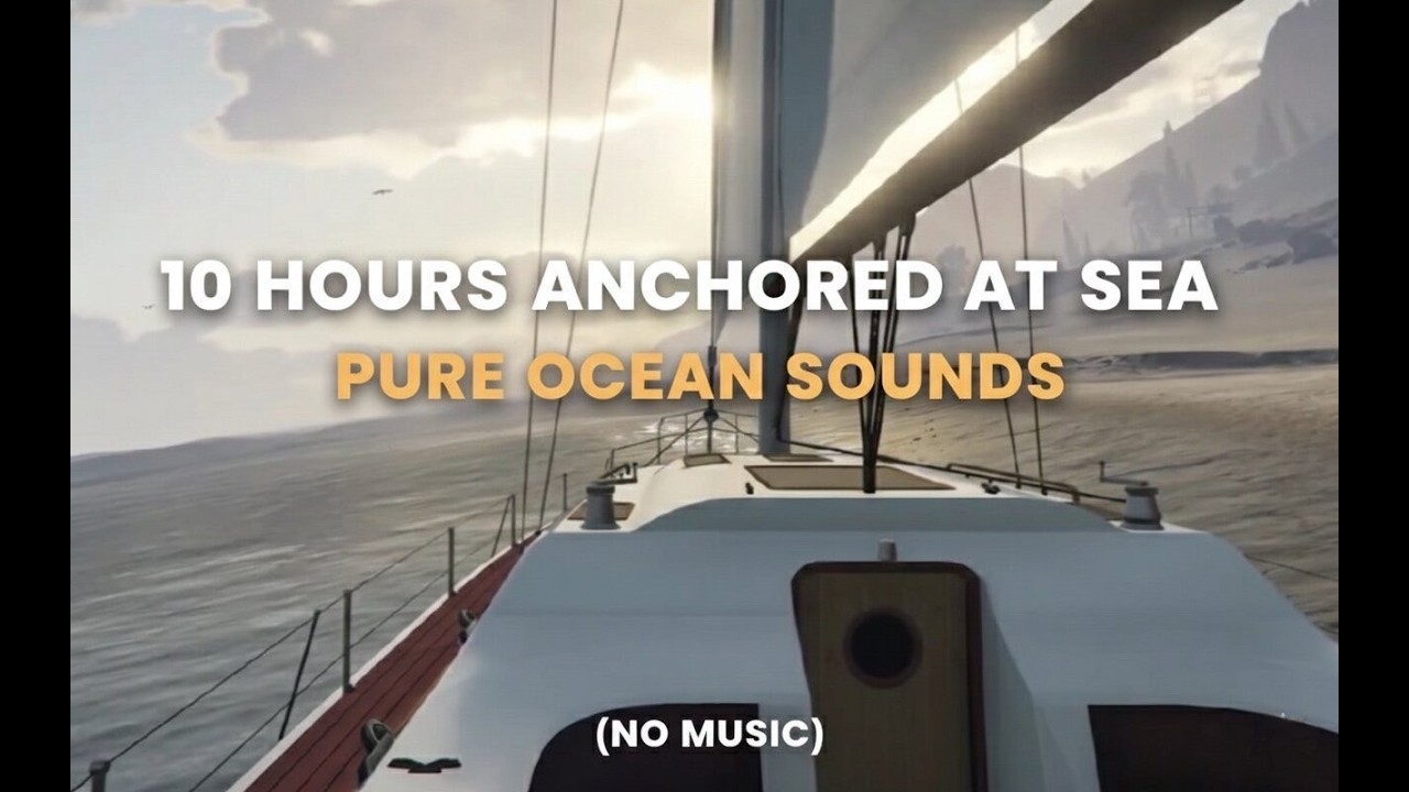 Stillness at Sea: 10 Hours of Rhythmic Waves While Anchored (No Music)