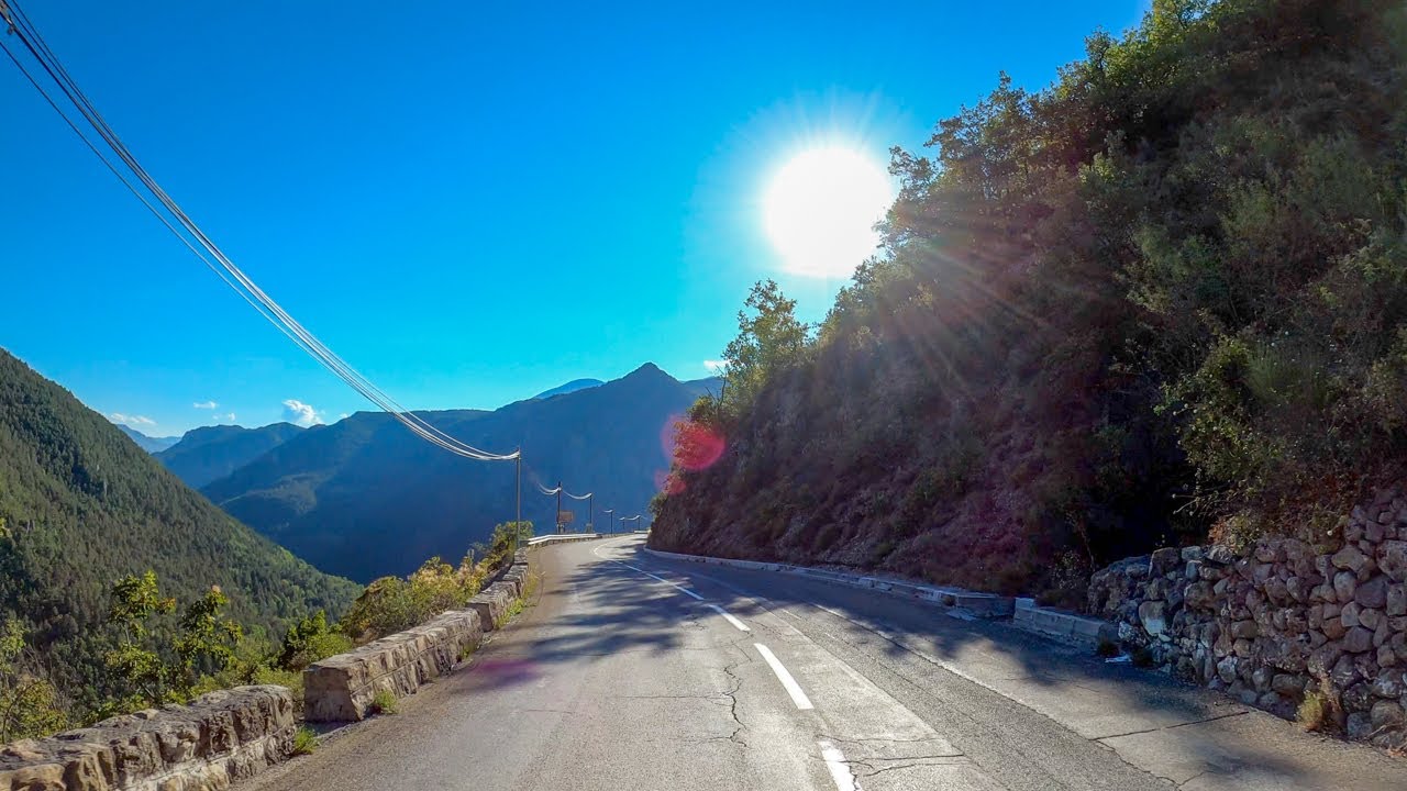 Driving the Col de Valberg, France