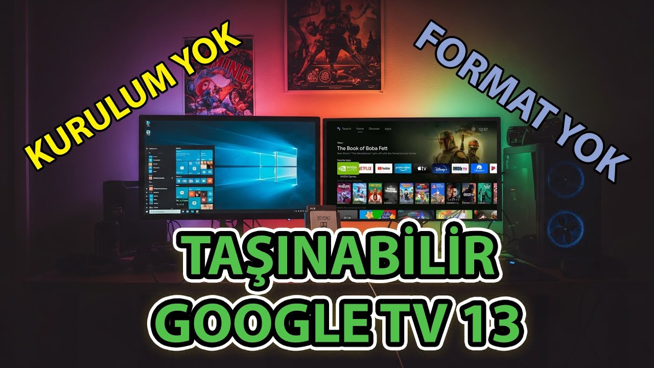 TAŞINABİLİR GOOGLE TV 13 😱 KURULUM YOK, FORMAT YOK 🥸 ESKİ BİLGİSAYARINIZA HAYAT VERİN! MBR DESTEĞİ?