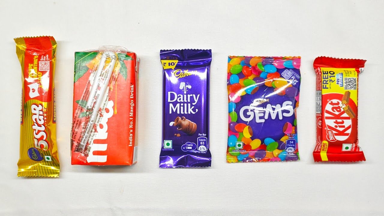 KitKat | Gems | Dairy Milk | Mango | 5 Star | 🍫🍫💓#chocolate #asmr #satisfying #viral 