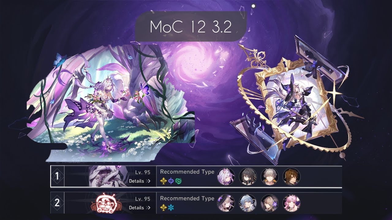 Honkai Star Rail Memory Of Chaos 3.2 Stage 12:  E0S1 Castorice True DMG & E0 The Herta.