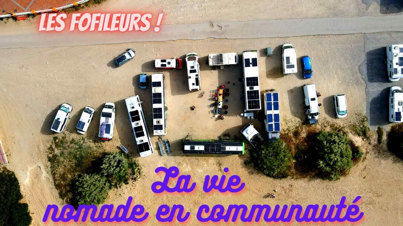 Vivre nomades en communaut&eacute; . FAMILLE NOMADE EN CAR AM&Eacute;NAG&Eacute;