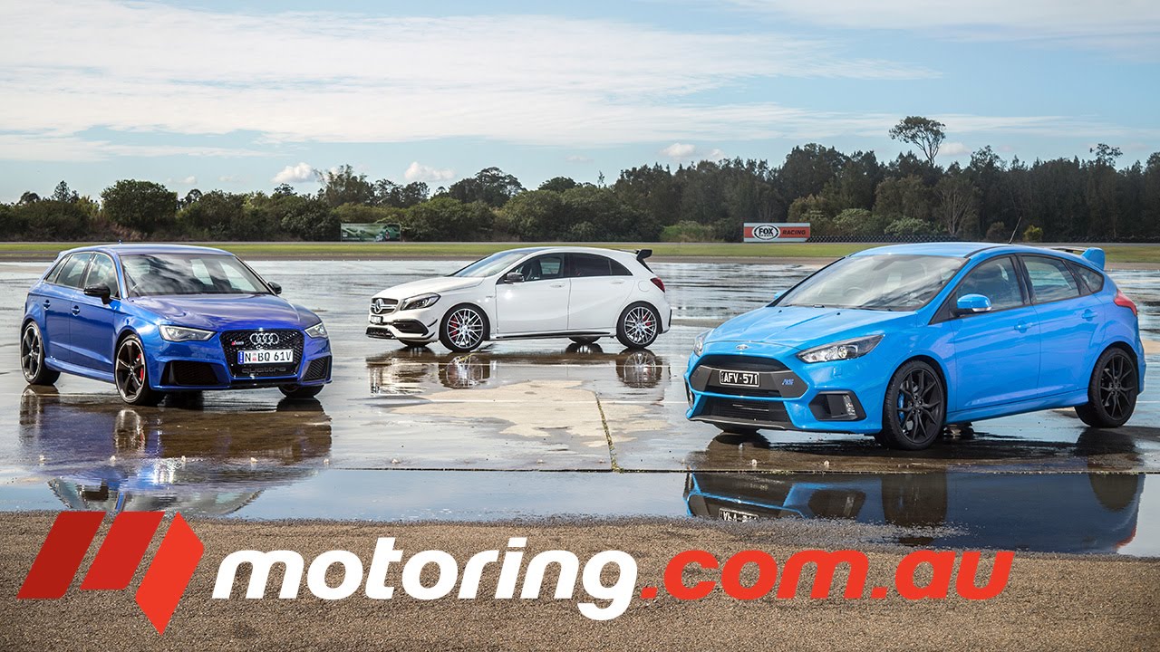 Ford Focus RS v Mercedes-AMG A 45 v Audi RS 3: Road Test