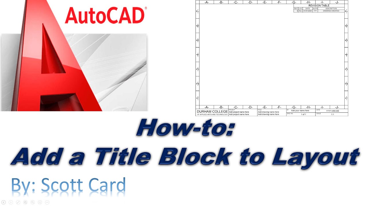 Best Way To Add a Title Block and Frame to an AutoCAD Layout