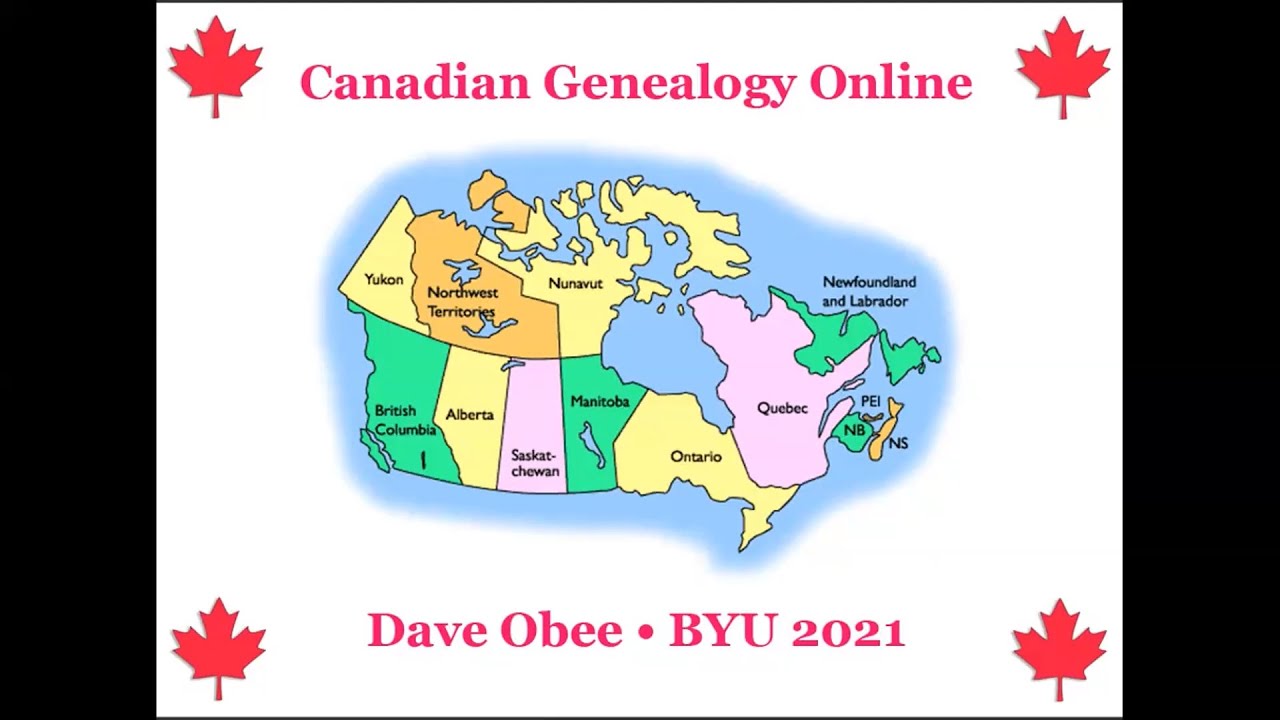 Canadian Genealogy Online - Dave Obee (27 October 2021)