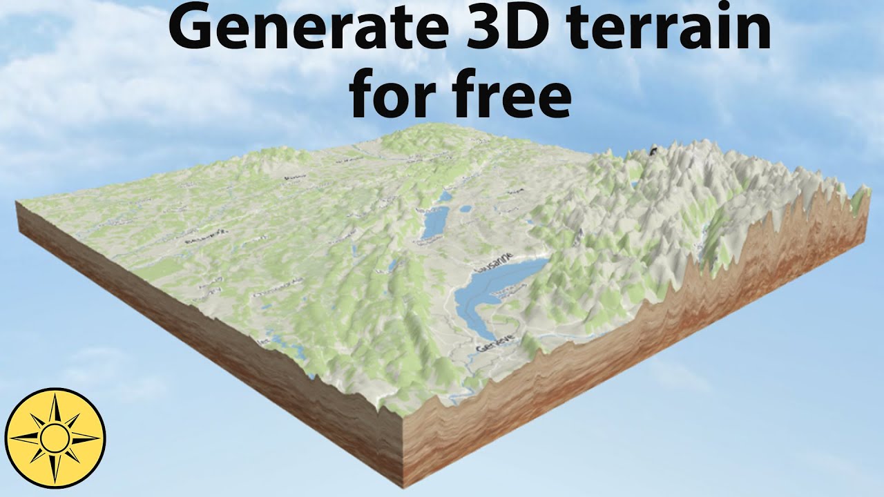 Generate 3D terrain for free without software