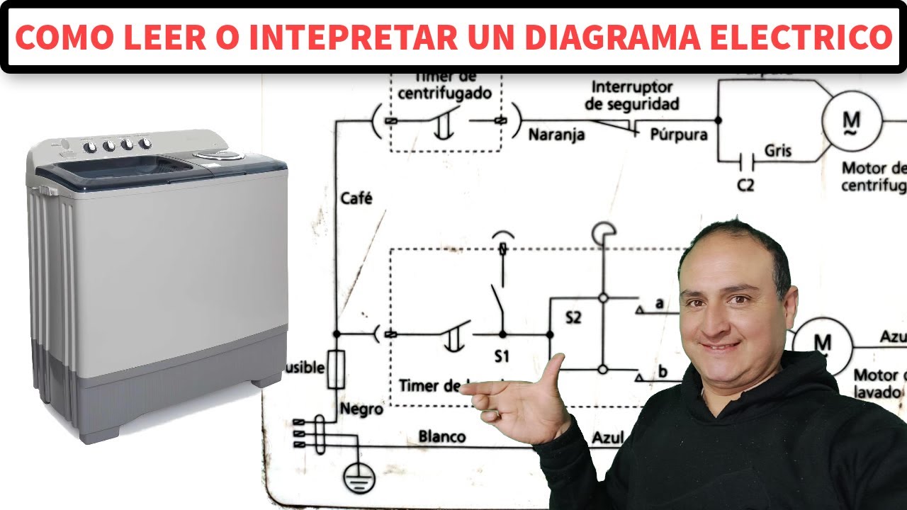 Como leer o interpretar diagrama electrico lavadora de 2 tinas Easy 18 kilos