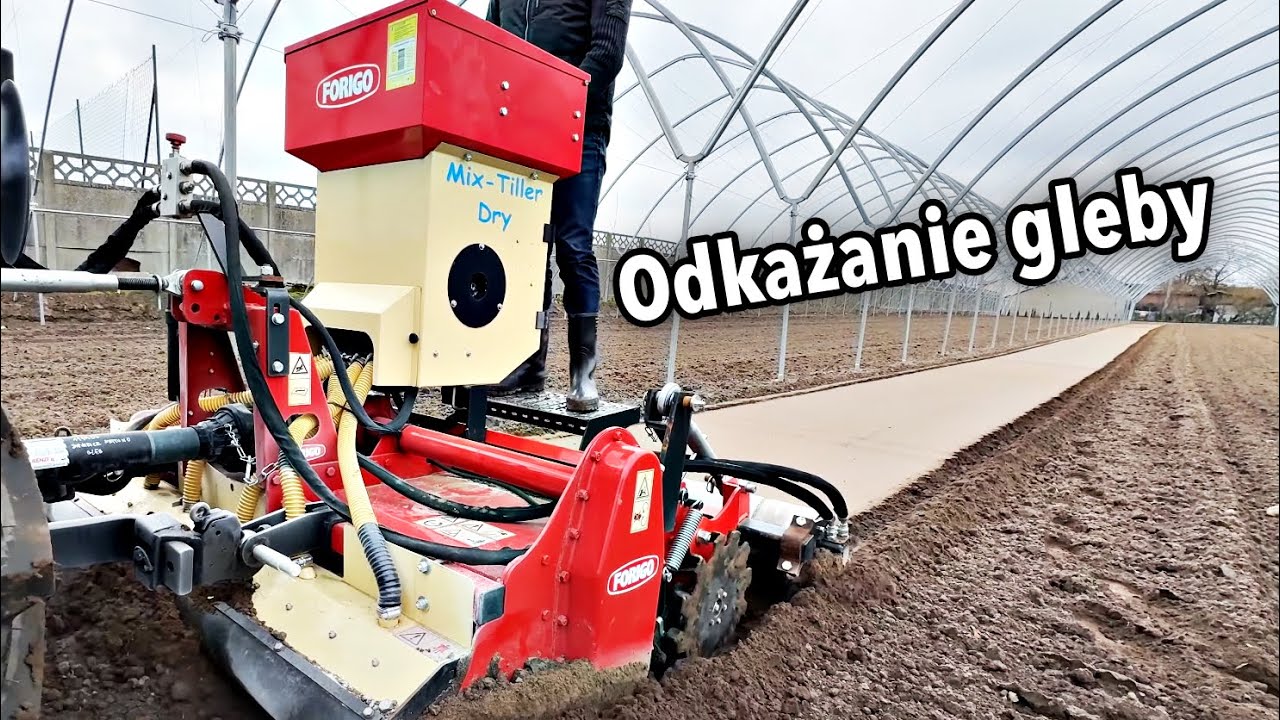 Uprawa truskawki w tunelu - #odkażanie #gleby / #Forigo Mix-Tiller Dry + Basamid