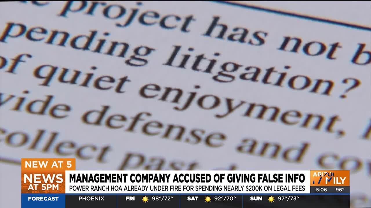Management company of Power Ranch HOA accused of lying to home buyers