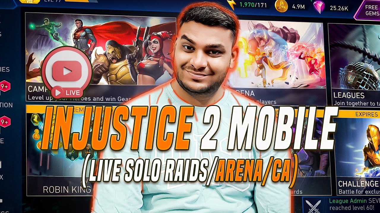 INJUSTICE 2 MOBILE THE DAILY GRIND! Solo Raid, CA, & League Raid, Invasions Hits LIVE!
