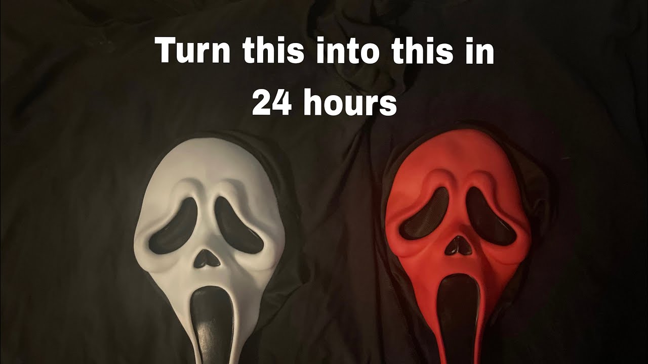How to dye a GhostFace mask in 24hours