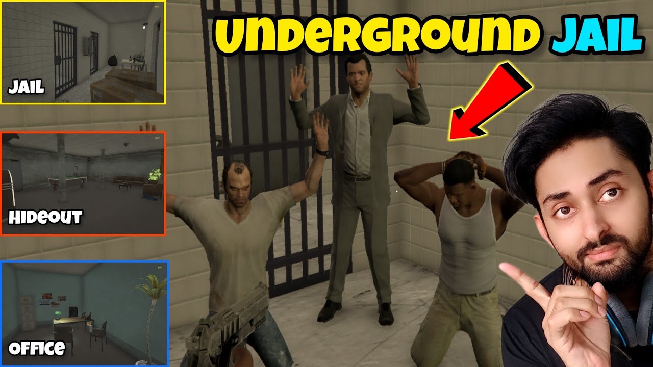 INSTALL UNDERGROUND JAIL x SECRET HIDEOUT x SECRET BASE BUNKER IN GTA 5 | GTA 5 Mods 2023 Hindi/Urdu