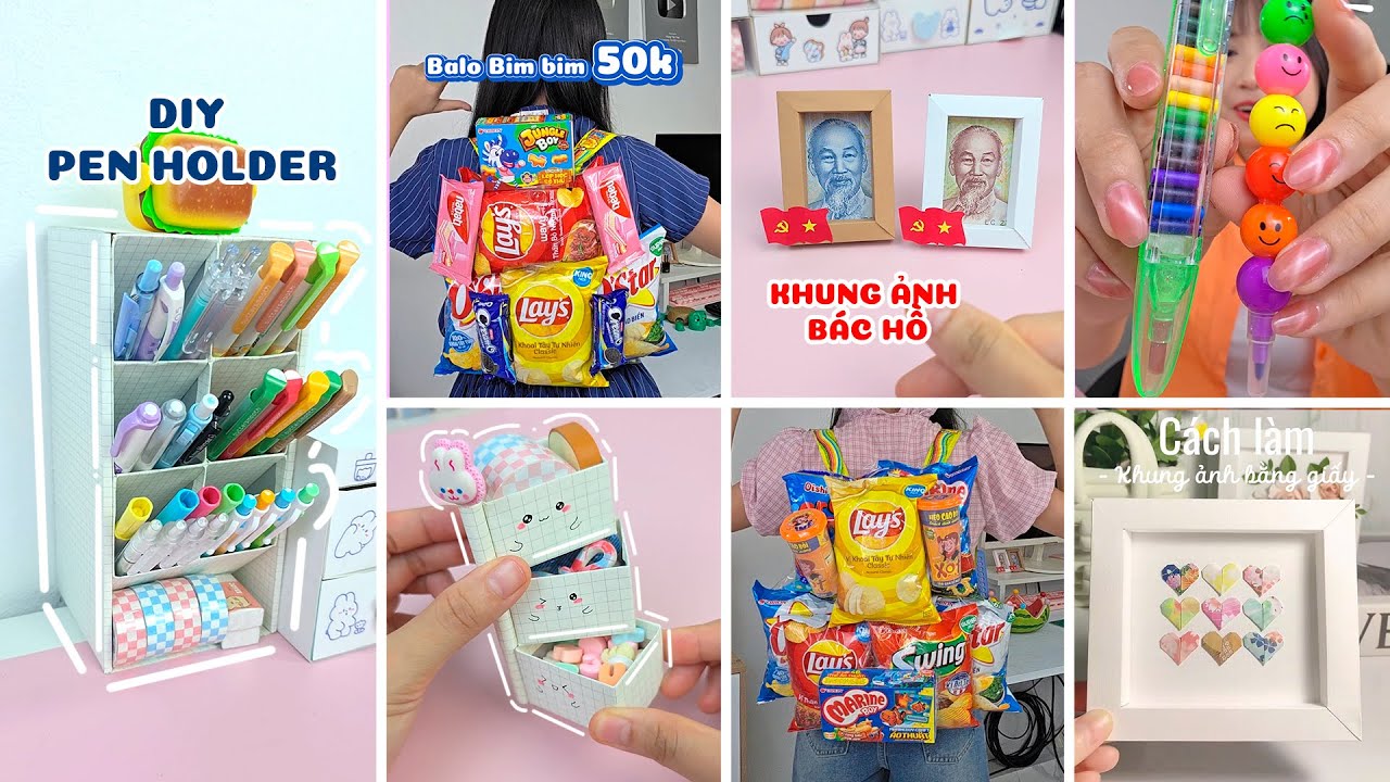 🍉🍎 DIY SQUISHY🍓Ống cắm Bút🌈 Kệ 3 tầng 🎁Thiệp quà tặng 🌳Trend tiktok và cái kết 🌟 Quyển Sách Nhỏ 