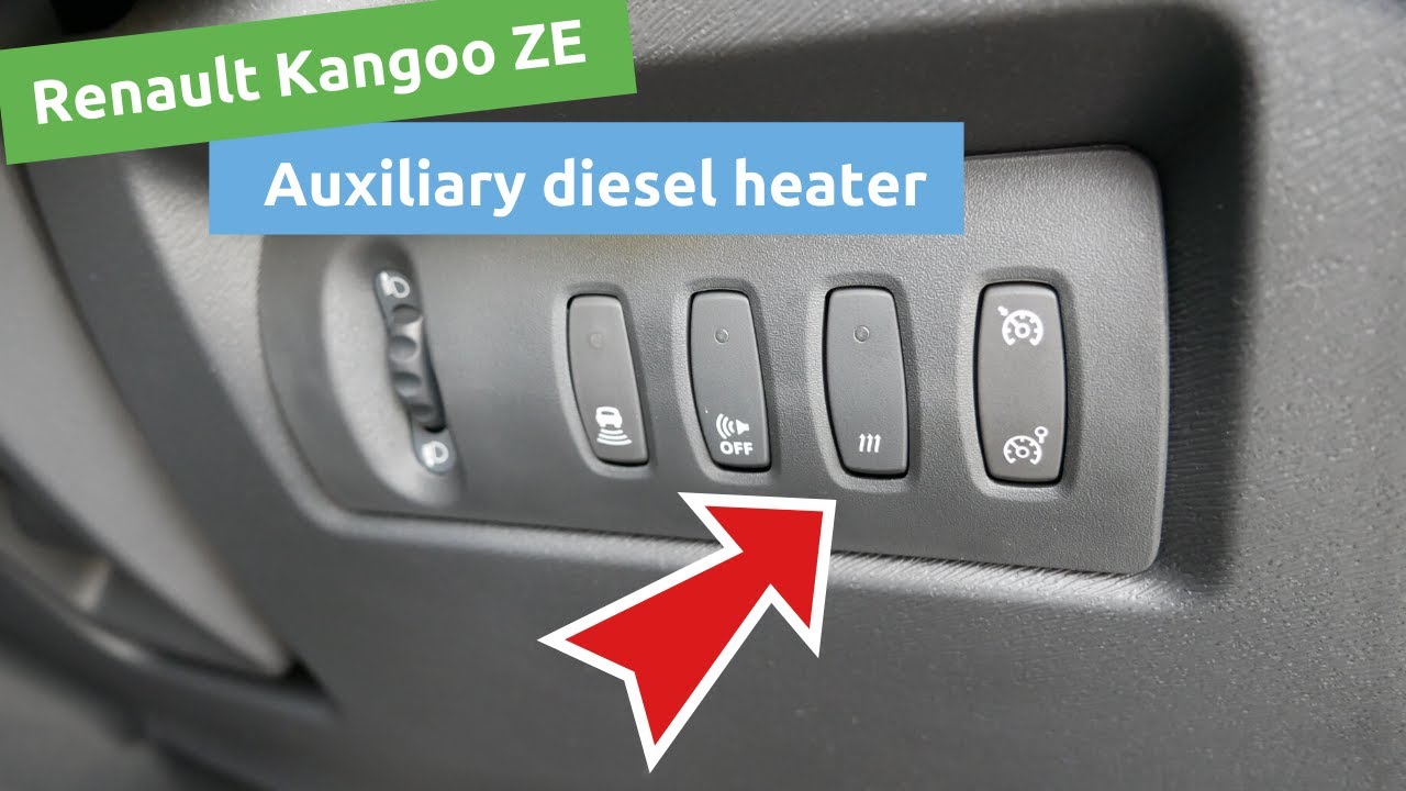 Опция вспомогательного дизельного отопителя на электрофургоне Renault Kangoo ZE