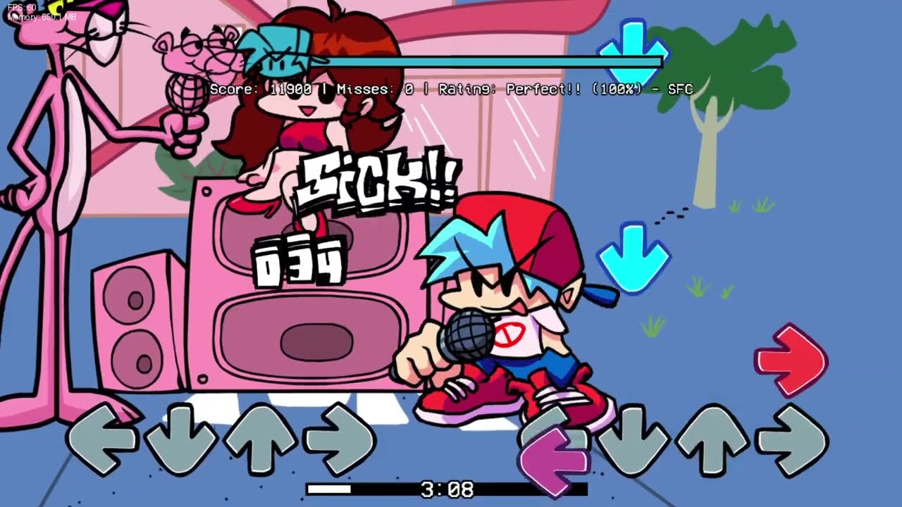 Pink Funkin - Friday Night Pinkin (Vs Pink Panther) (FNF MODS)