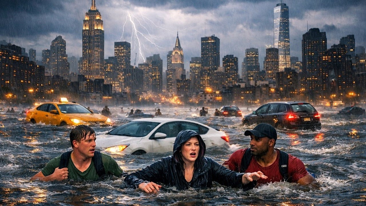 Deluge in the heart of New York: shocking footage of the flooded metropolis, USA
