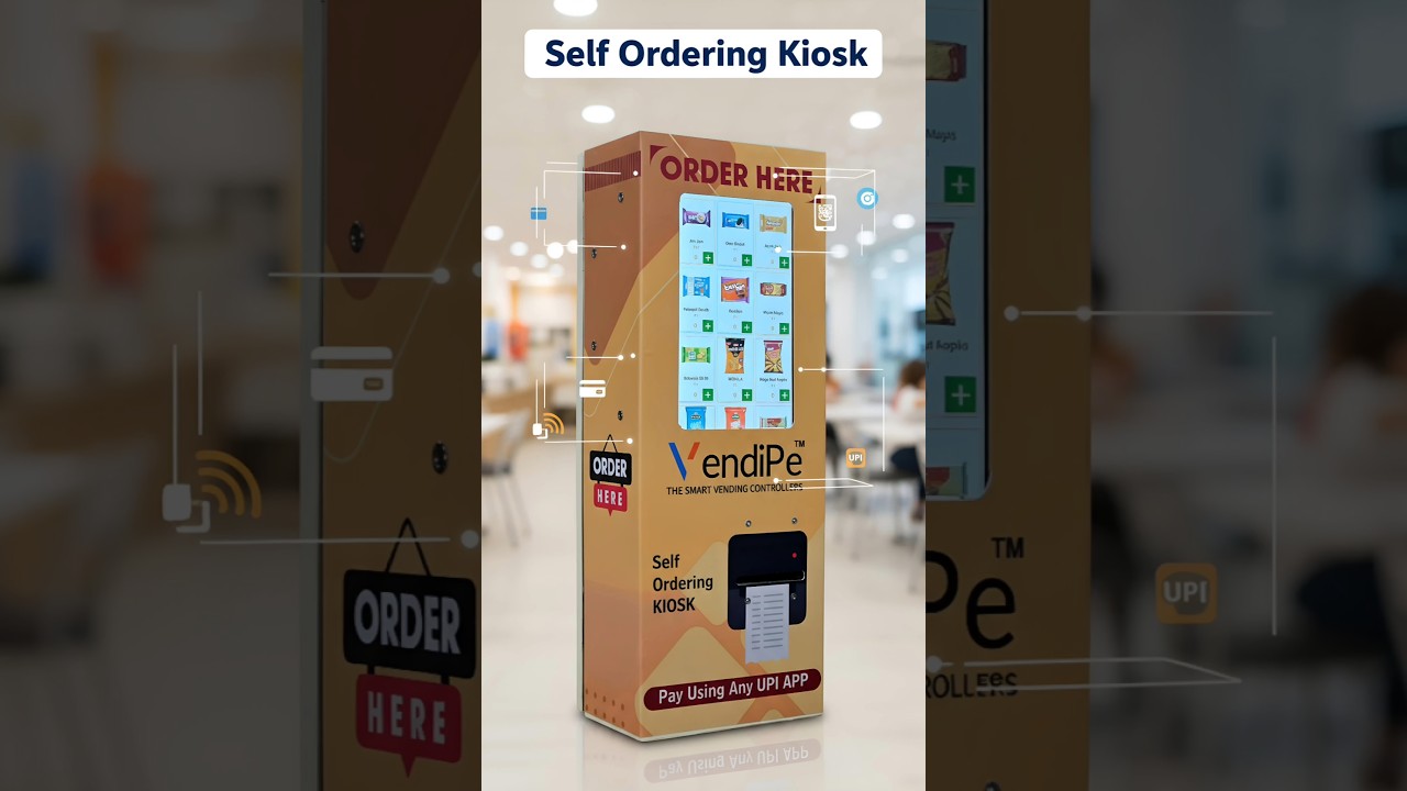 Self Ordering Kiosk for Restaurant & Hotel | Smart Ordering + QR Payment | VendiPe Machine #vendipe