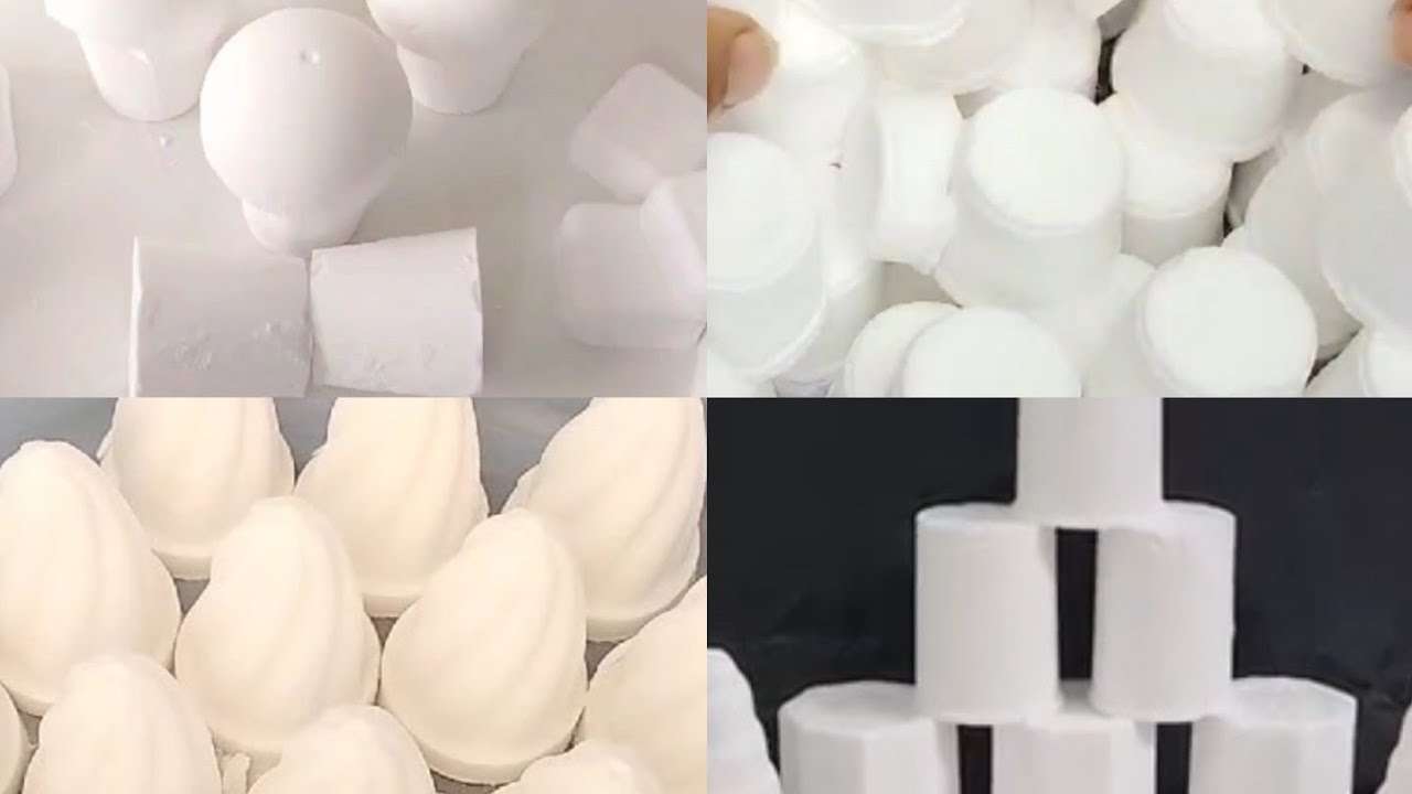 Fresh white baking soda crushing ASMR|Compilation of 5 relaxing videos