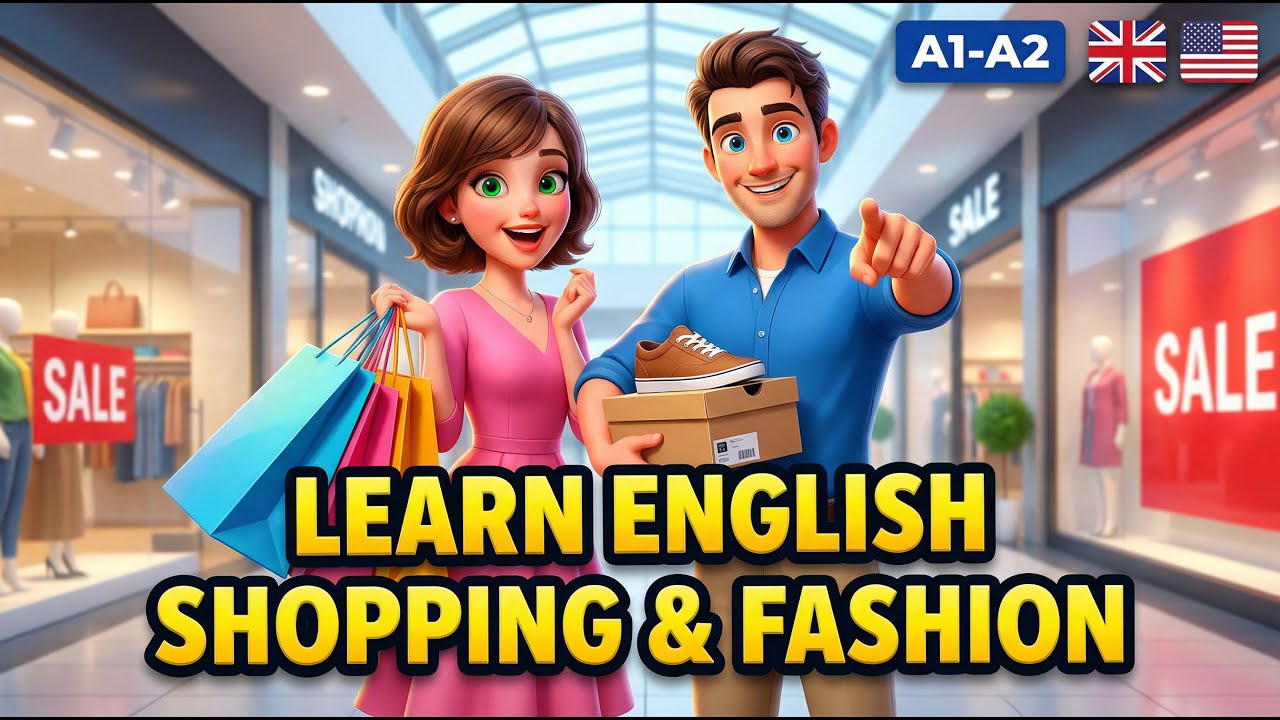 EASY English Learning: Shopping & Fashion Conversation (A1-A2 Lesson 19) – Bargain, Buy Clothes &
