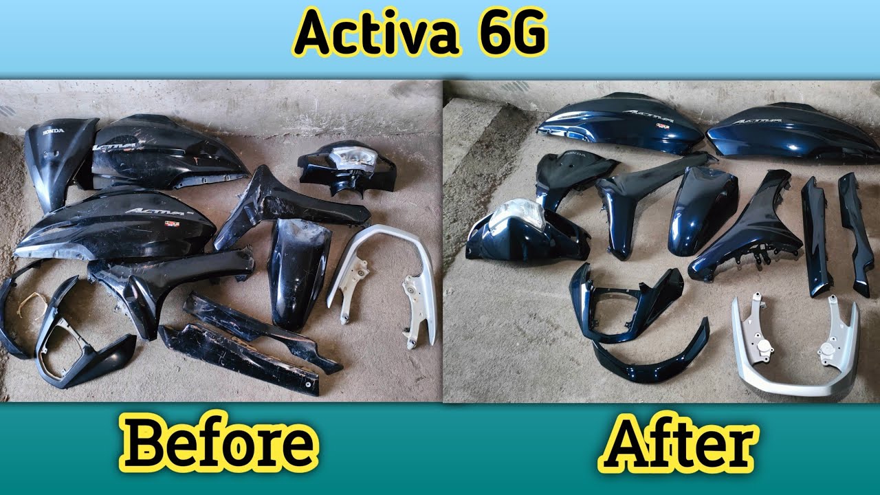 Honda Activa 6G Colour Change || Black to Ps Blue || Denting & Painting