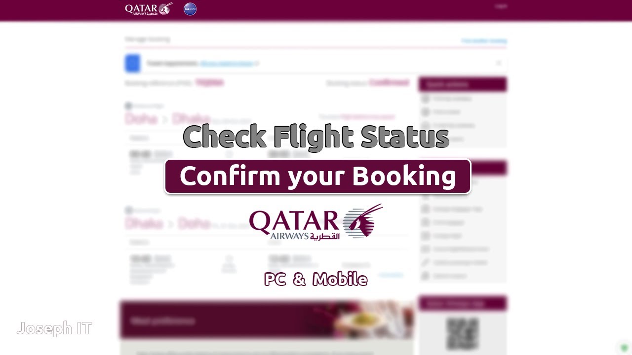 Qatar Airways Flight Status Check - How to Check Flight Status
