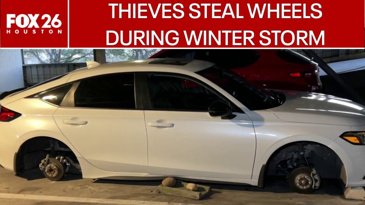 Thieves steal wheels during winter storm