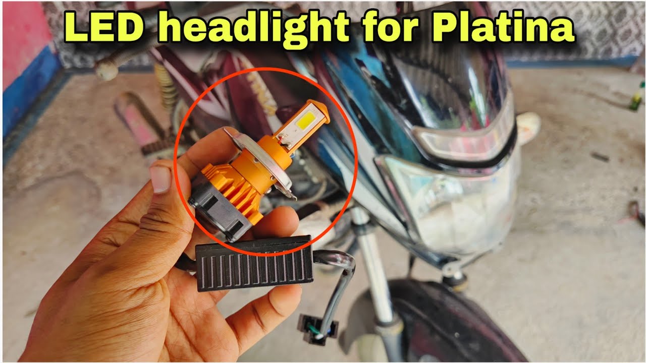 Led headlight for platina es | bajaj platina led headlight installation 