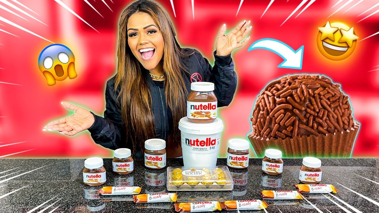 FIZEMOS UM MEGA BRIGADEIRO COM TODOS PRODUTOS NUTELLA DO SUPERMERCADO !!!