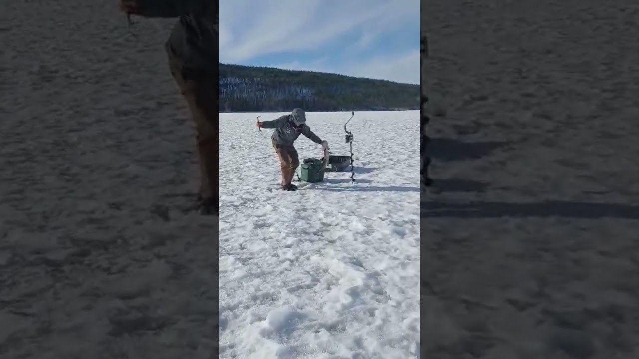 G&auml;dda p&aring; Stortr&auml;sket 😃👍#northernpike #icefishing #sweden