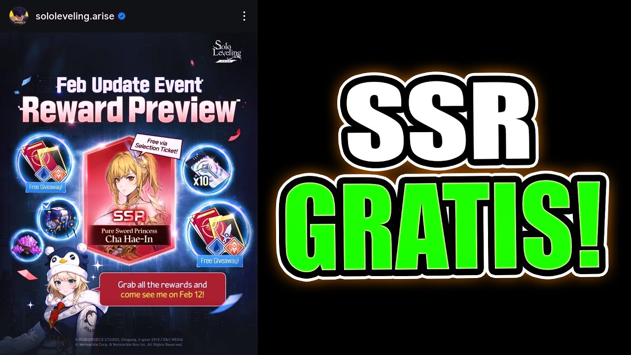 NUEVO PERSONAJE SSR GRATIS, MUCHAS ESENCIAS y MÁS! Solo Leveling ARISE