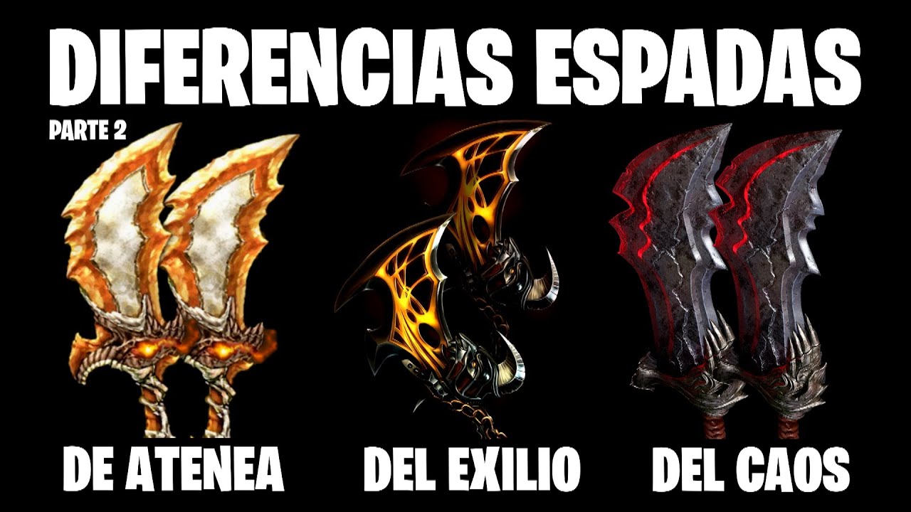 DIFERENCIAS DE LAS ESPADAS DEL CAOS, ATENEA Y DEL EXILIO - GOD OF WAR | Parte 2 🔥