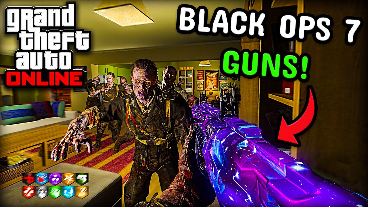 Апартаменты GTA в режиме Bo3 Zombies с BLACK OPS 7 GUNS...