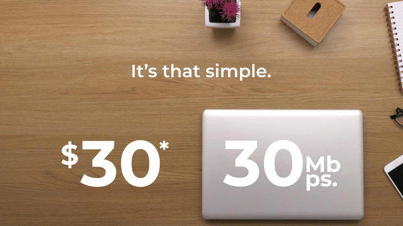 $30 for 30 Mbps Internet