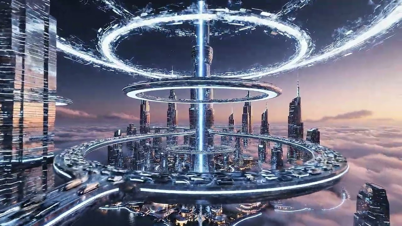 Futuristic Megacity Above The Clouds 🚀🏙️