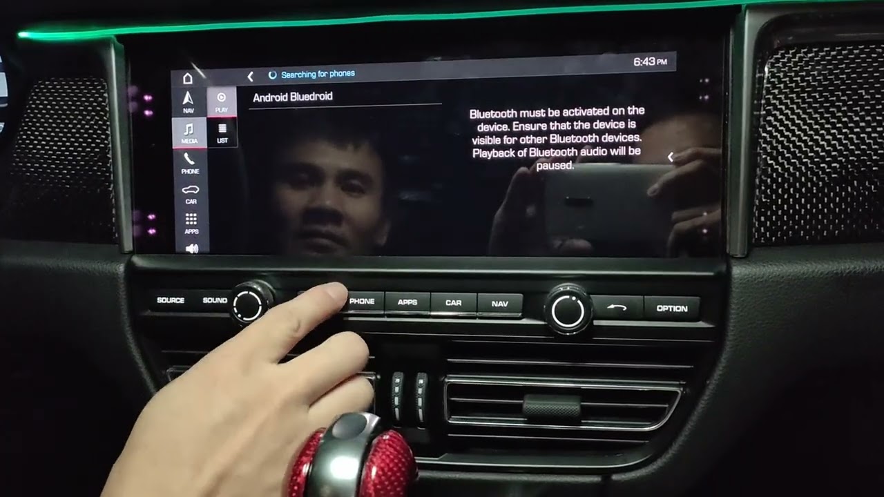 Porsche Android CarPlay box deal sound by audio cast bluetooth connect to original bluetooth