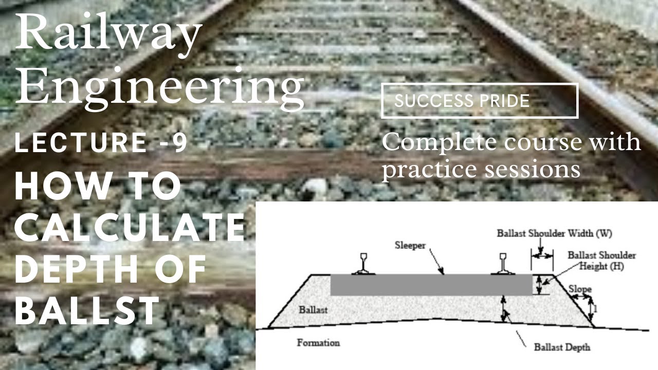 Railway Engineering Lecture-9 II How to Calculate Depth of Ballast & Size of Ballast