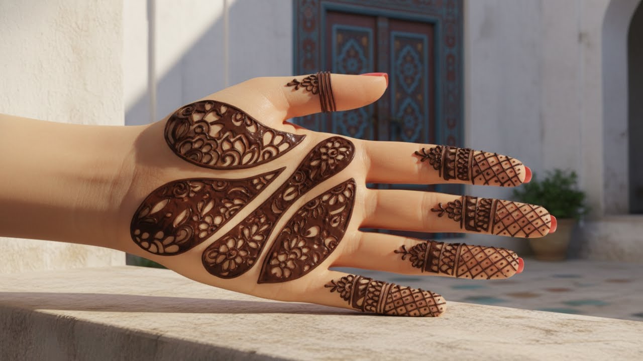 Bold Leaf Mehndi Design for Palm 🌿  | Easy & Stylish Henna Art | Latest Mehndi design ✨