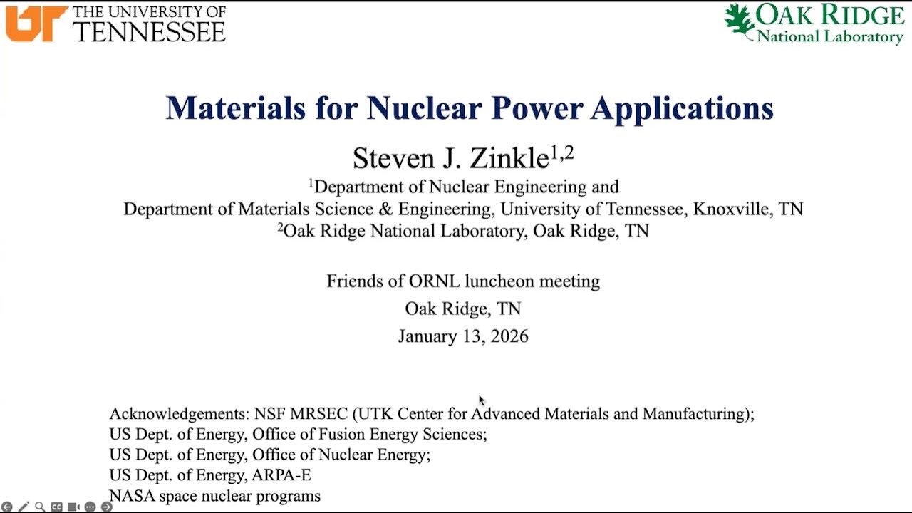 Materials for Nuclear Power Applications