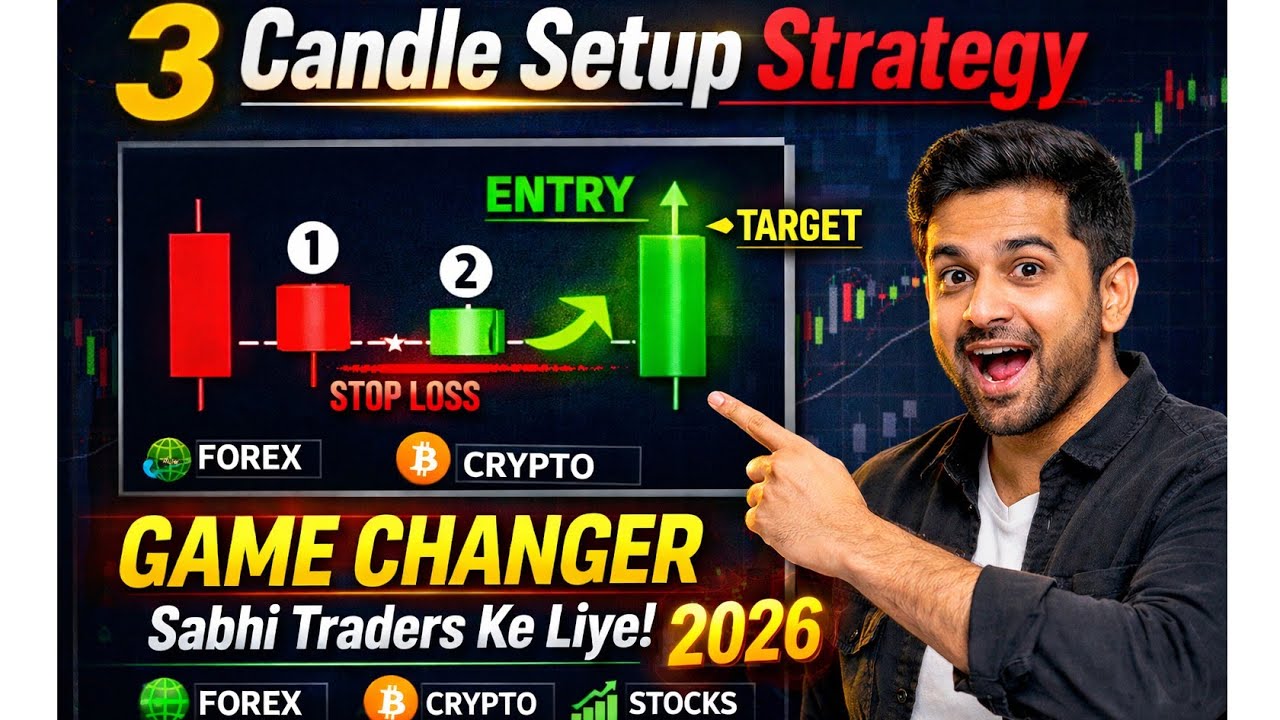 3 Candle Setup Strategy 2026 🔥 Game Changer for All Traders | Works in Forex, Crypto & Stocks