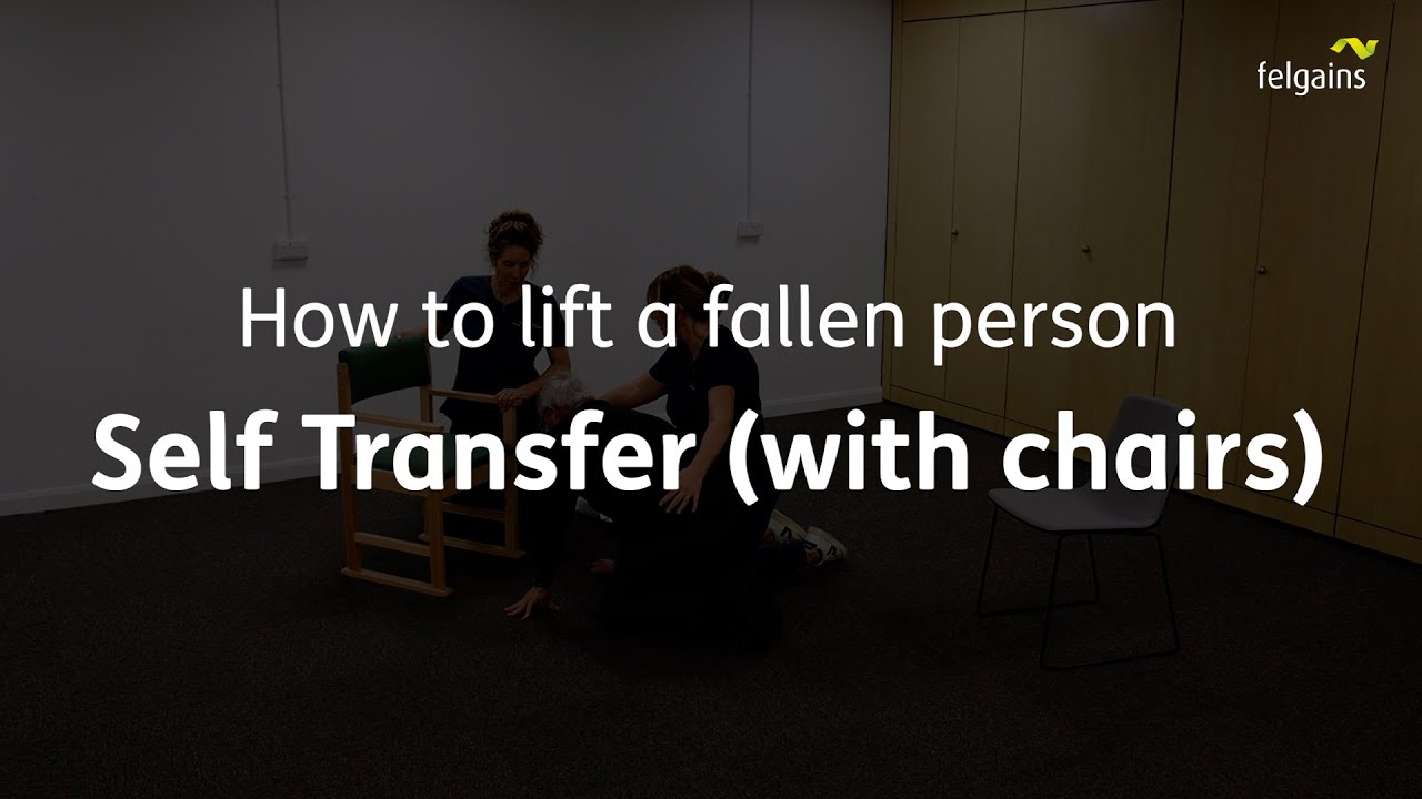 How to assist a fallen person to self transfer off the floor | Short Training Video