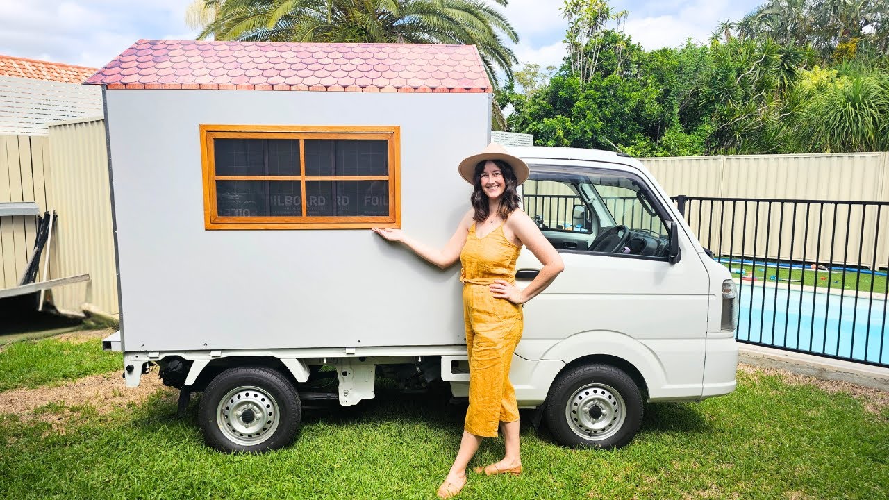 I made WINDOWS for my Micro Cottage Camper | Japanese Kei Truck