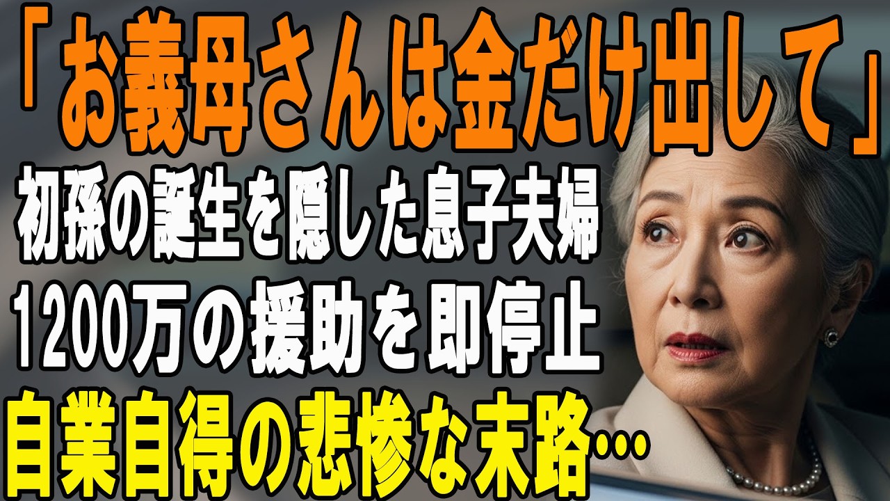 「お義母さんは金だけ出せばいい」初孫の誕生を隠し、私をATM扱いする息子夫婦。激怒した助産師の私が1200万の援助を即ストップし絶縁した結果…【シニアライフ】【60代以上の方へ】
