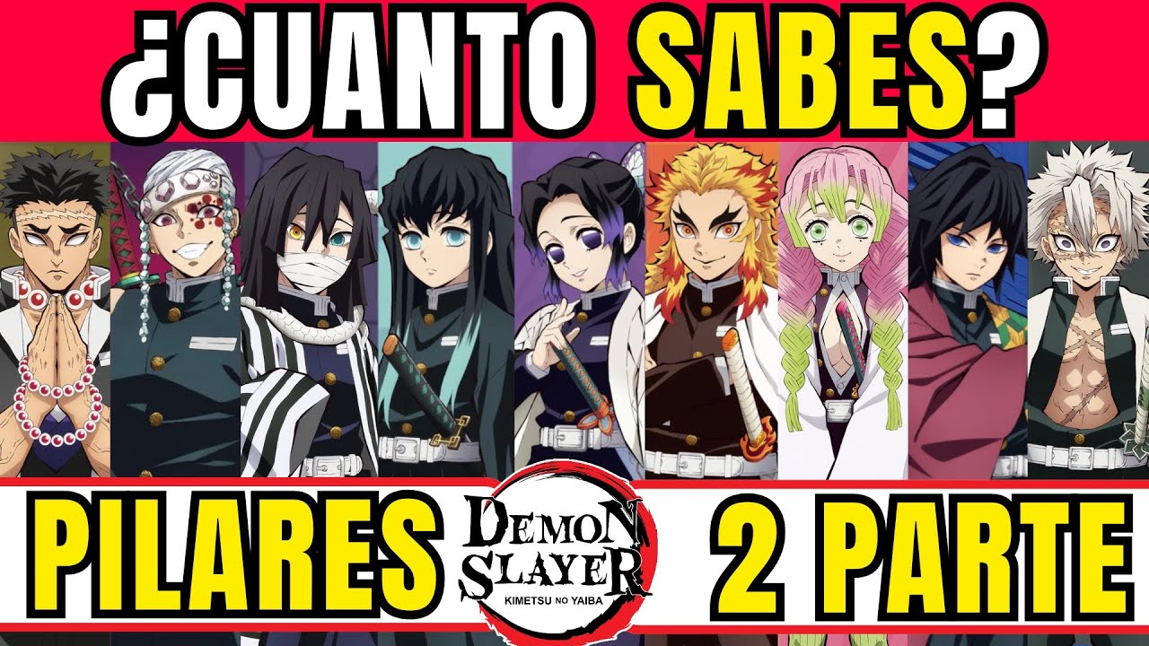 ¿Cuánto sabes de los Pilares de Demon Slayer: Kimetsu no Yaiba ⚔️ | Quiz de Demon Slayer 👺| Parte 2✅