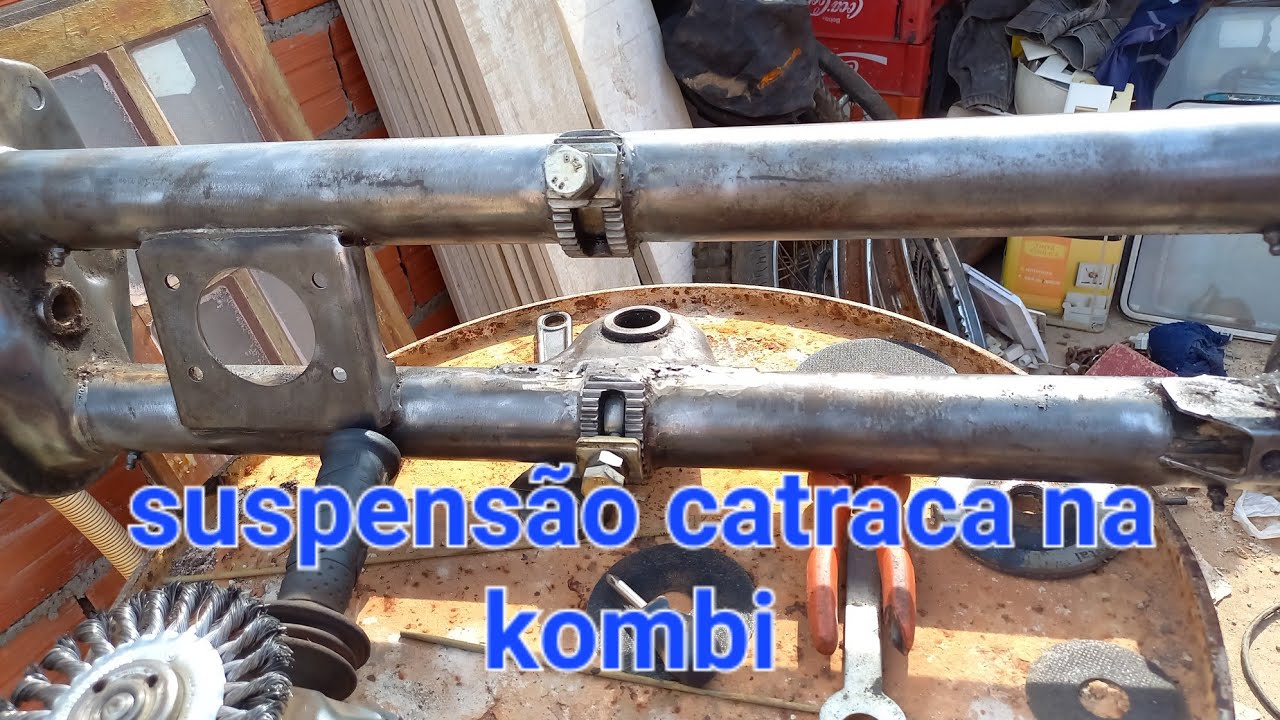 catraca na suspensão da kombi