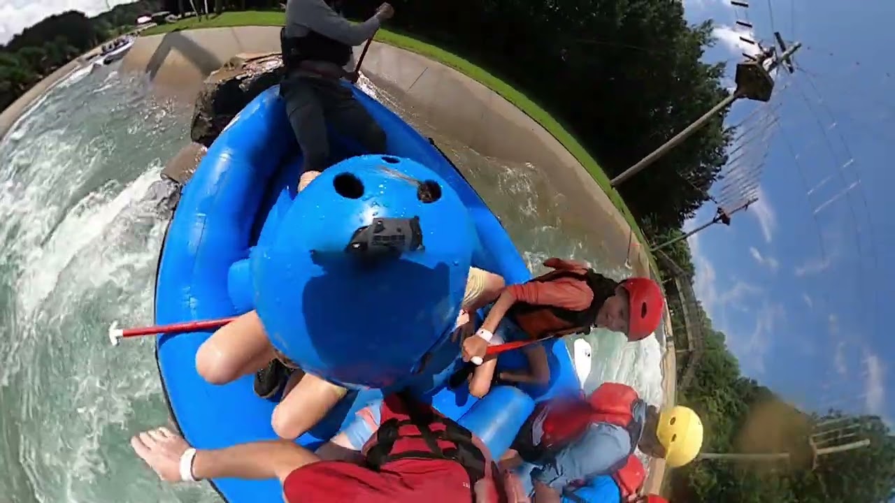 The raft capsized! 
