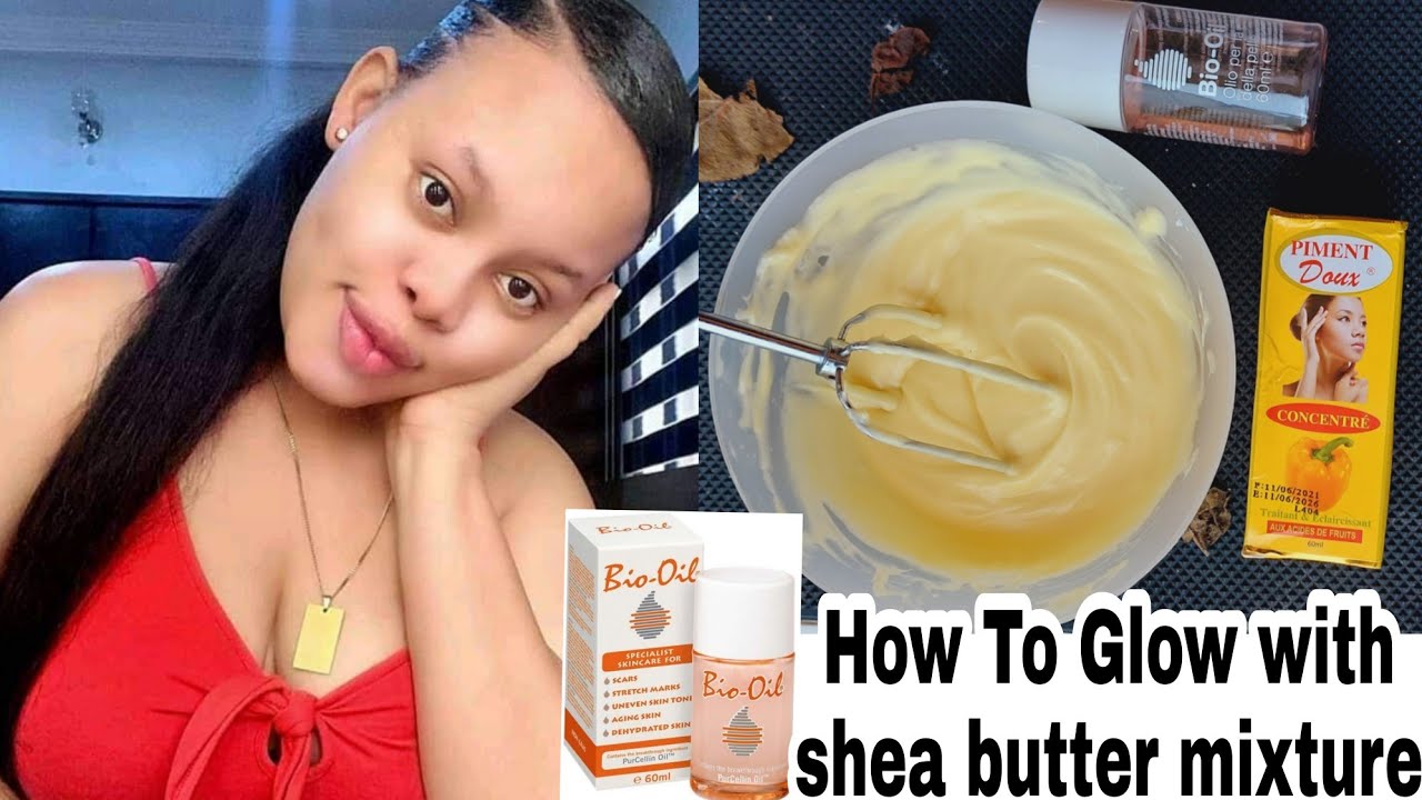 How to make a lightening cream with shea butter/Diy lightening body butter Glow with shea butter