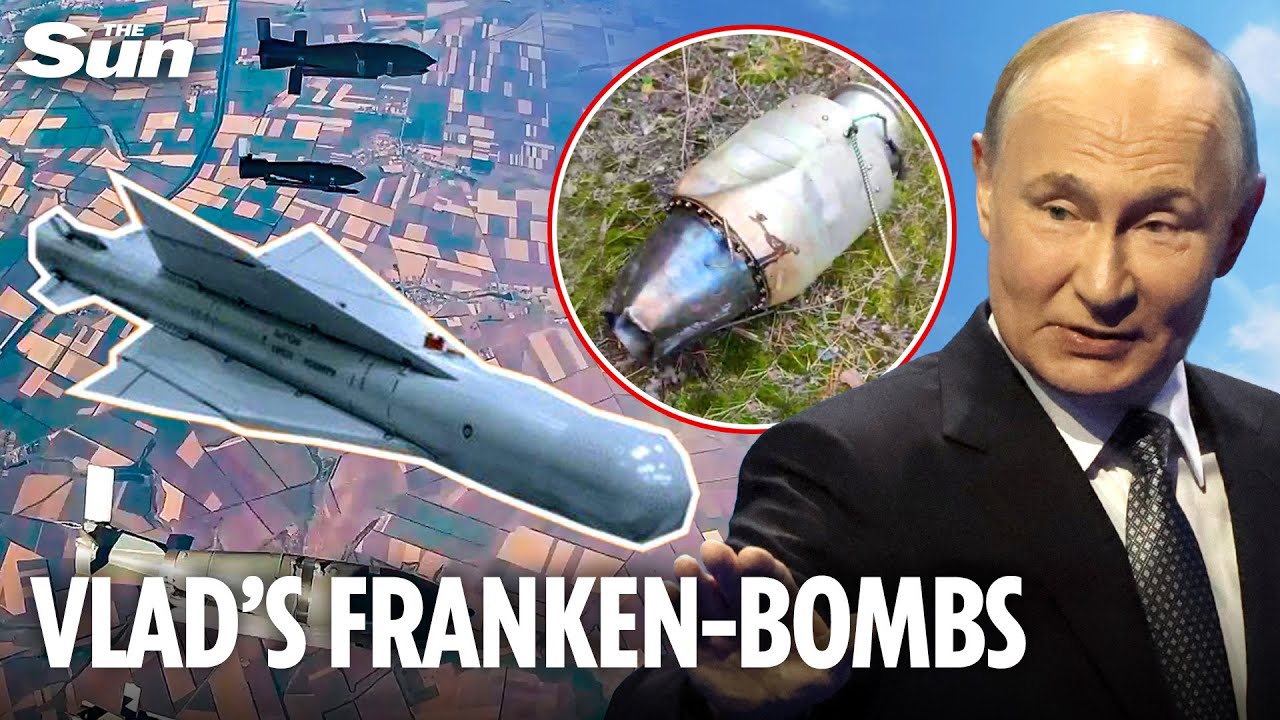 Desperate Putin FLOODS Ukraine with cheap DIY weapons as jet engines seen BOLTED to Soviet-era bombs