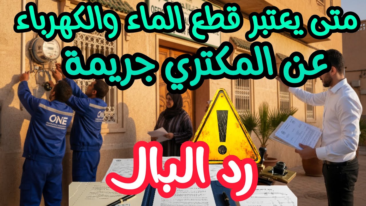 قطع الماء والكهرباء من طرف المكري في حالة عدم أداء واجب الكراء في القانون المغربي