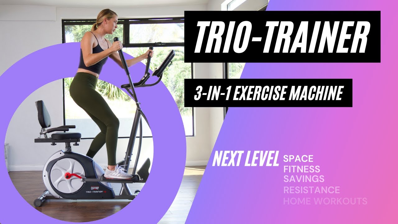 Trio-Trainer Machine 3 in 1 Elliptical Trainer Upright Bike and Recumbent Bike